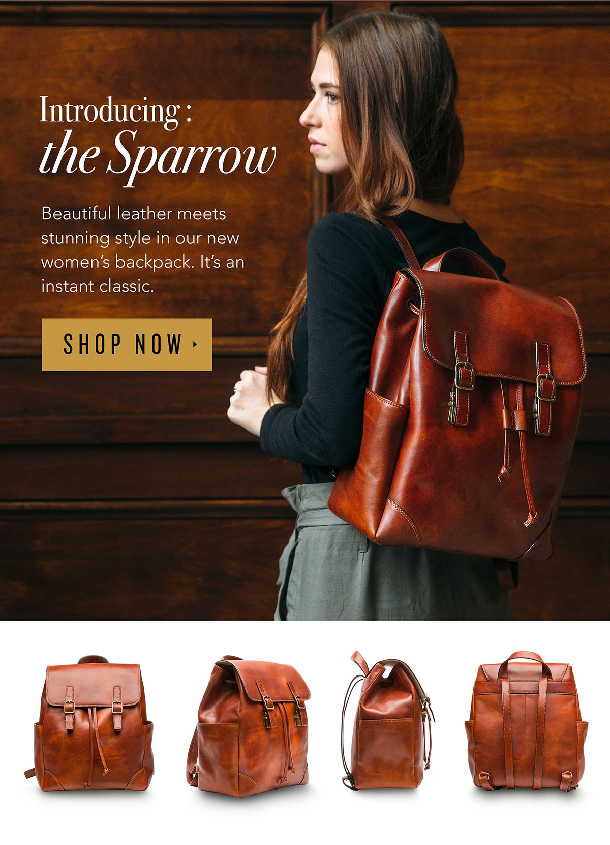 bosca leather backpack