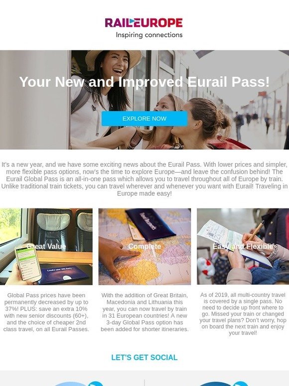 Discover your New and Improved Eurail Pass!
