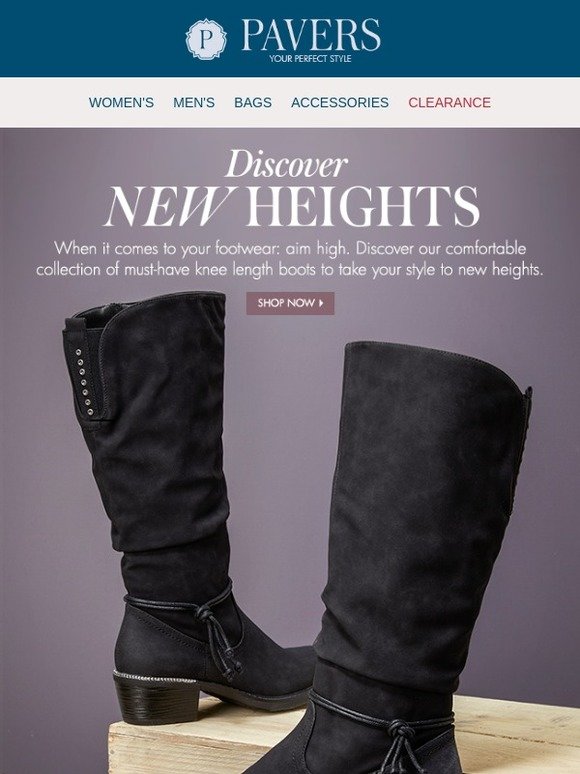 pavers black knee high boots