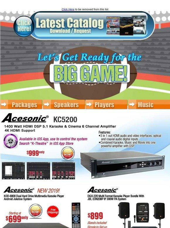 AceSonic & JBL Karaoke Player System (English