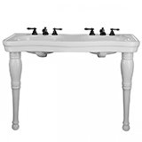 CONSOLE DOUBLE BOWL BATHROOM SINK