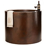 45 INCH HAMMERED COPPER JAPANESE STYLE SOAKER TUB