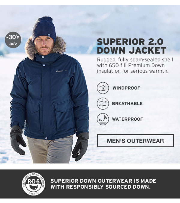 eddie bauer superior 2.0 down jacket