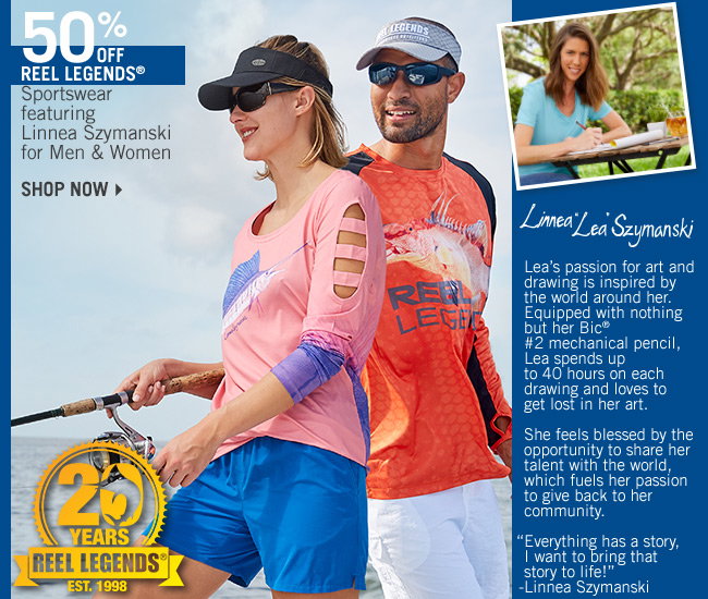 Shop 50% Off Reel Legends Sportswear featuring Linnea Szymanski