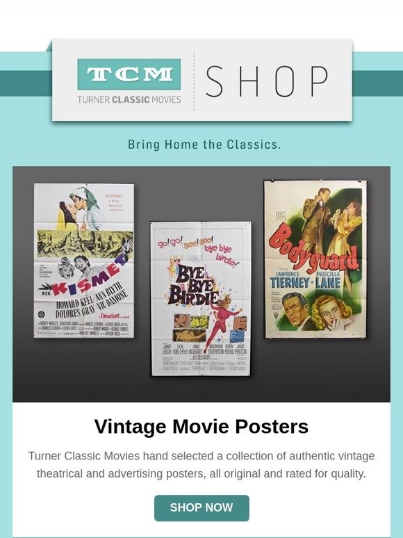 Turner Classic Movies Shop Vintage Movie Posters Milled