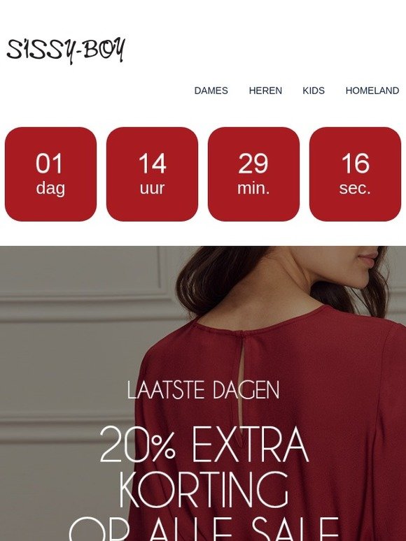 Laatste dagen -20% extra op alle SALE