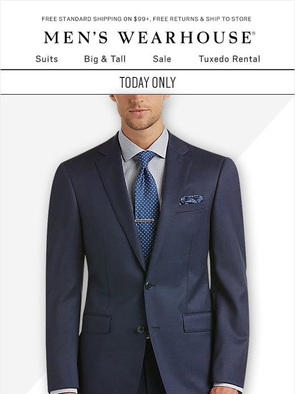 Men's Wearhouse: Today only! $249.99 Calvin Klein Suits | Milled