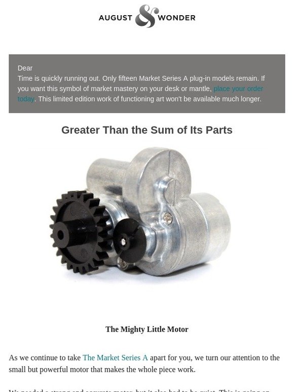 Greater Than the Sum of Its Parts: The Motor