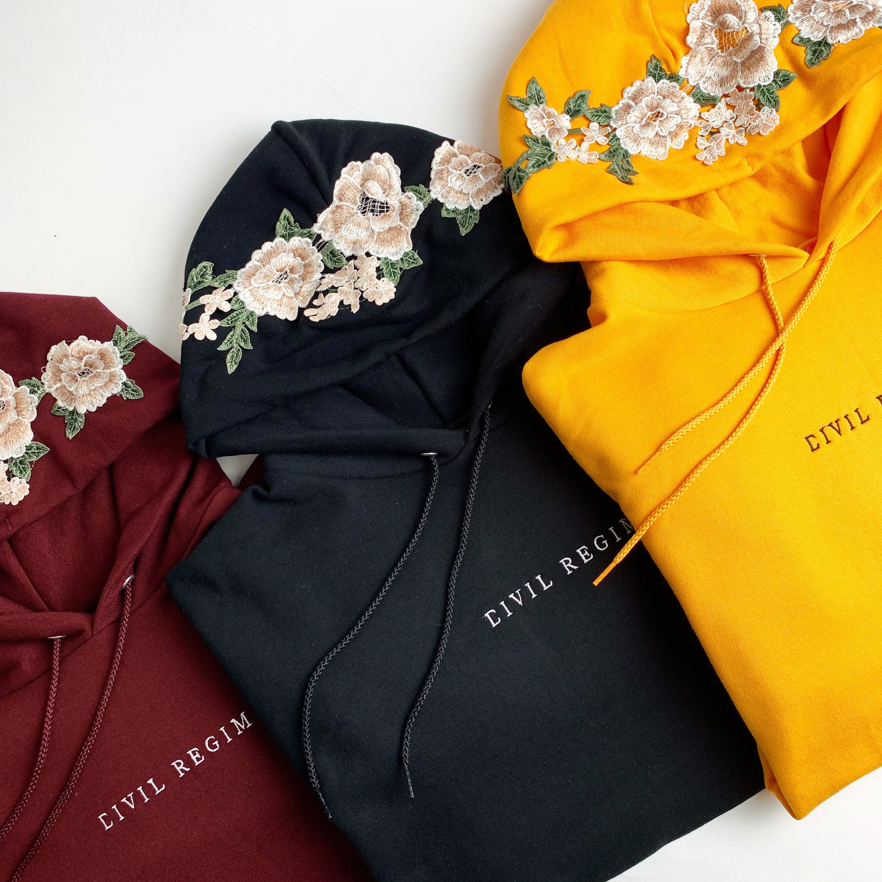 Civil regime shop champion rose hoodie