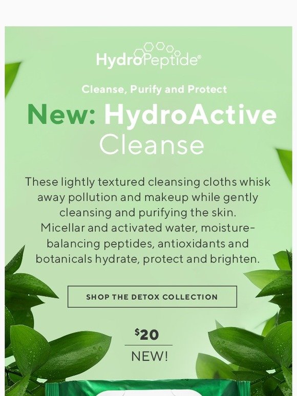 hydropeptide hydroactive cleanse micellar facial cloths