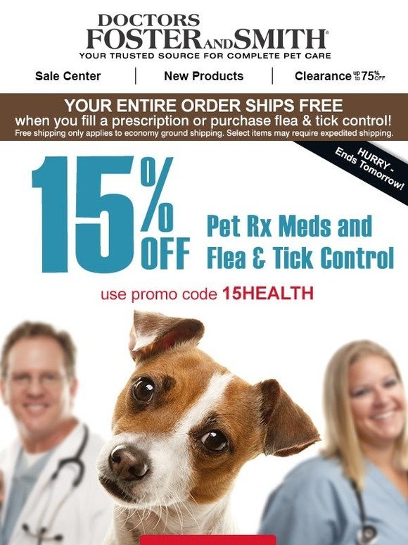 15% Off RX Meds and Flea & Tick Control Now!