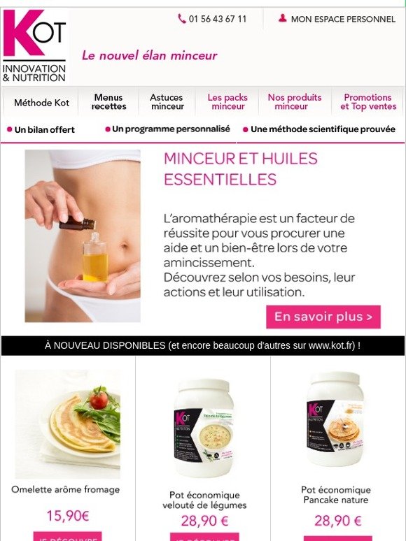 A nouveau disponibles + Minceur et aromathérapie