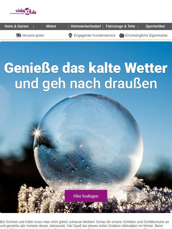 Der Winter ist da! Alles, was du brauchst, findest du bei vidaXL!