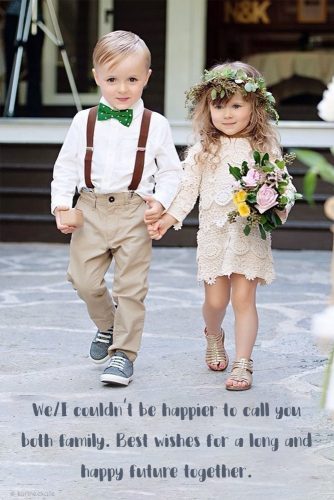 family wedding wishes lace flower dresses card ideas