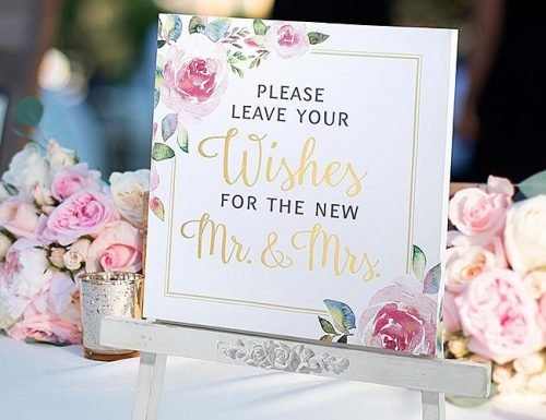 wedding wishes table card wish