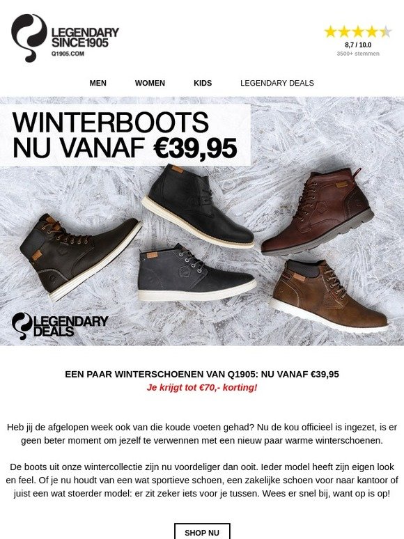 Spectaculaire korting op onze winterschoenen!