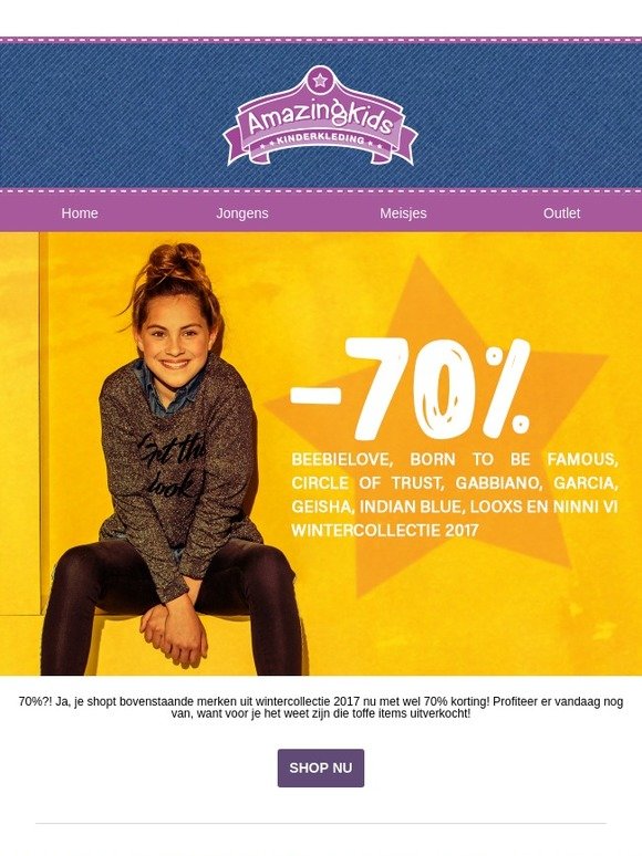 Wintercollectie 2017 scoor je nu met korting tot 70%!