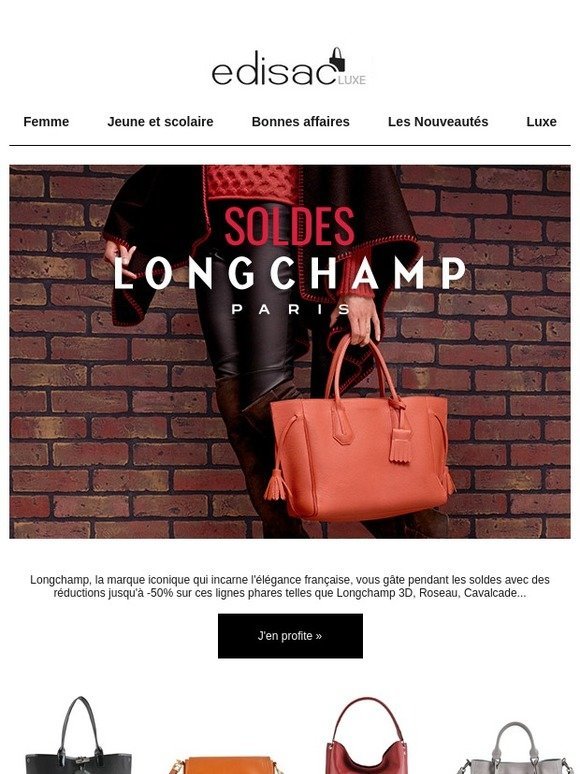 edisac: Soldes Longchamp - Jusqu'à -50% sur votre sac préféré ...