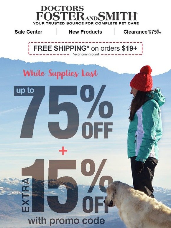 Clearance Sale! Up to 75% Off + An Extra 15% Off with Code!