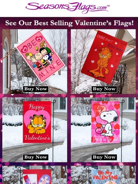 See Our Best Selling Valentine's Flags!
