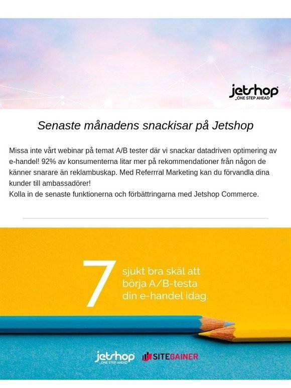 Passion för e-handel? Missa inte månadens update