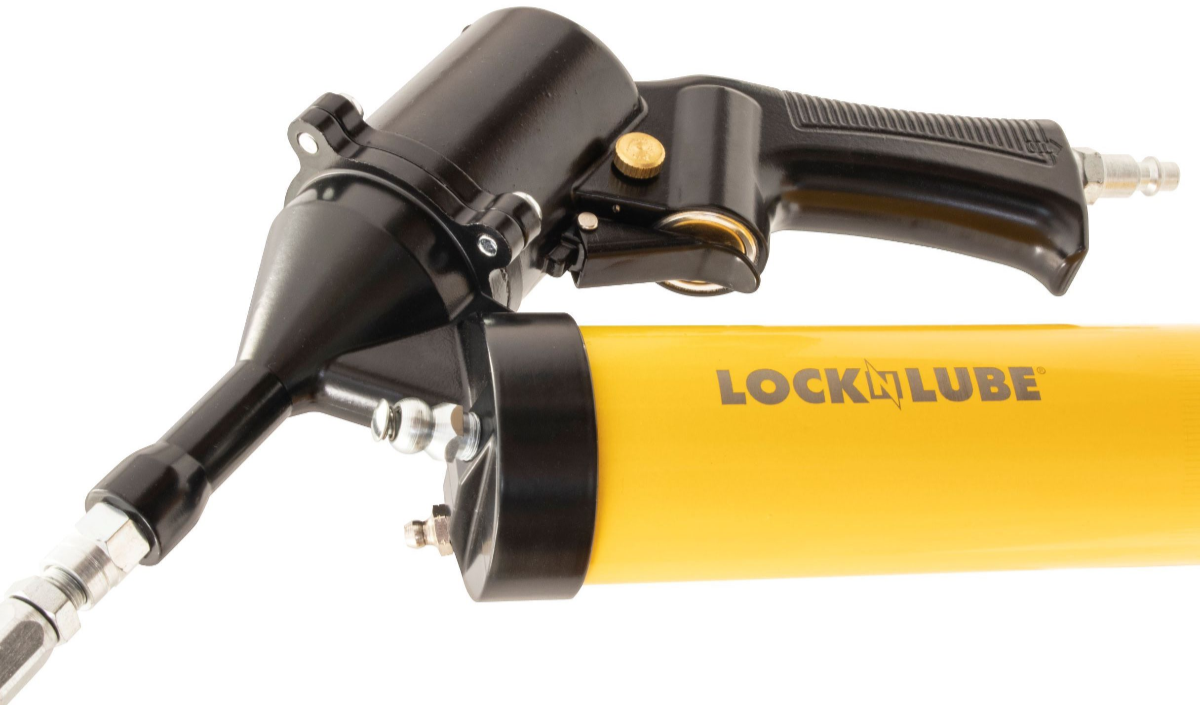 LockNLube The First Pneumatic Grease Gun with SingleShot & Continuous