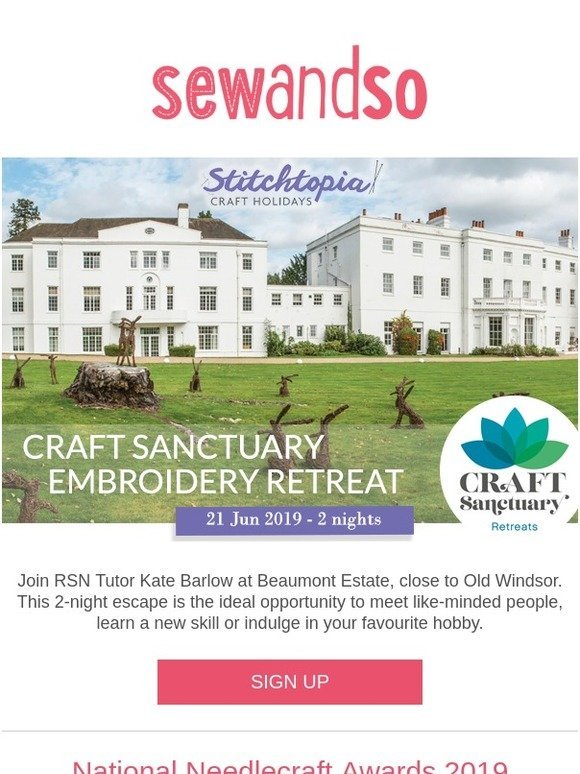 Craft Sanctuary retreats for 2019
