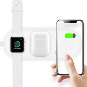 Funxim X9 3 in 1 Fast Wireless Charging Pad for iPhone 8/ X Apple Watch AirPods