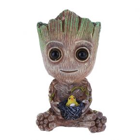 Resin Groot Aquarium Decoration Ornament with Oxygen Pump Connector