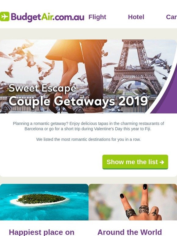 💌Your #1 must-do in 2019 | Sweet Escape starts from $279