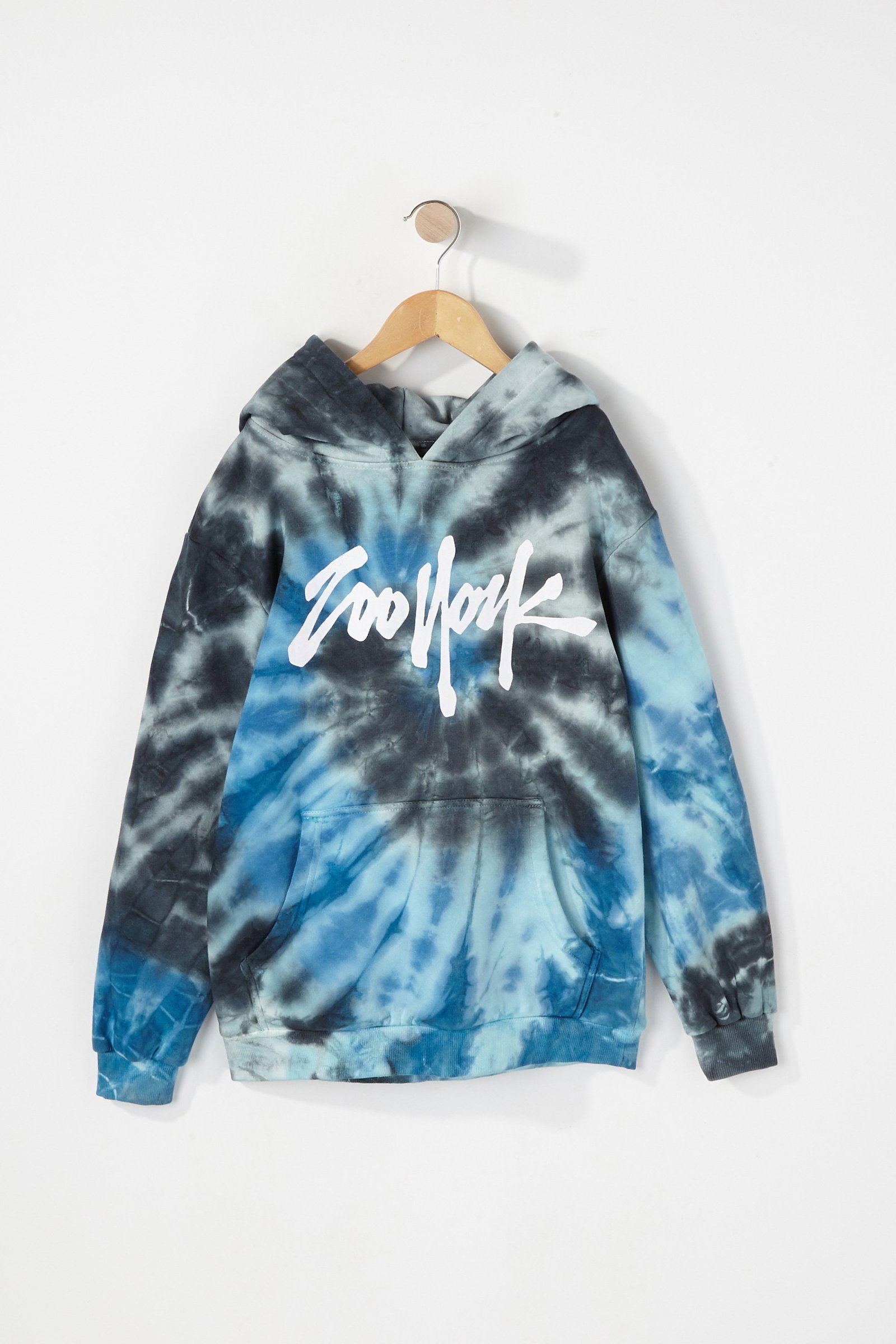Image of Zoo York Boys Blue Swirl Tie Dye Hoodie