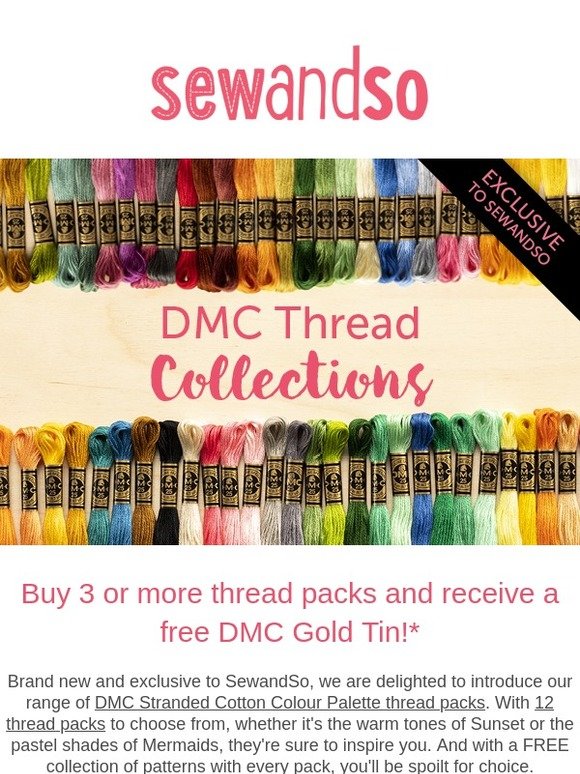 Exclusive SewandSo DMC Thread Pack Collections