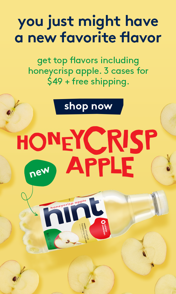 Hint Water 10 off honeycrisp apple, our NEWEST flavor! 🍎 Milled