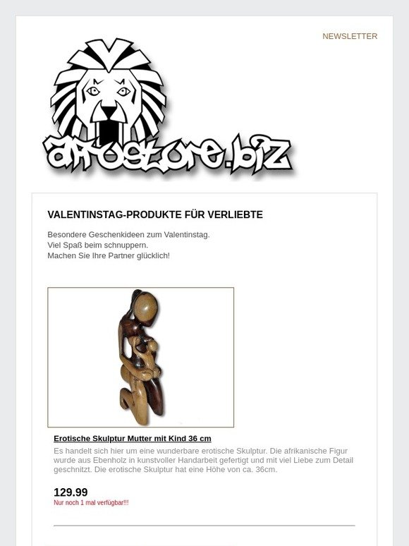 Valentinstag-Produkte für Verliebte