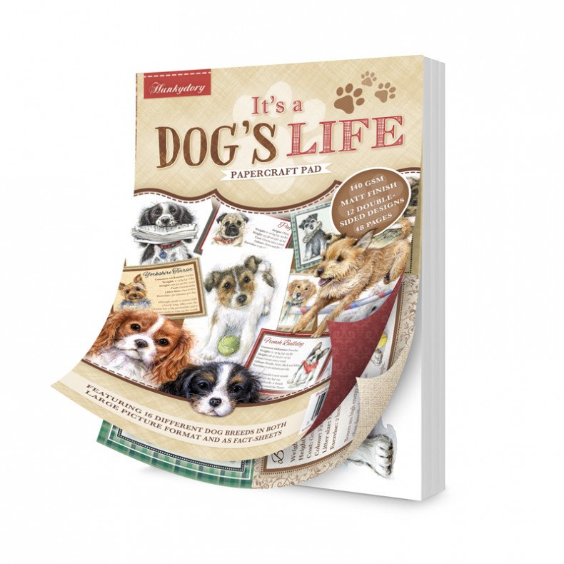 - Its A Dogs Life Parchment Panels DOG108 Contains 16 Dogs in 16 Panels Hunkydory 