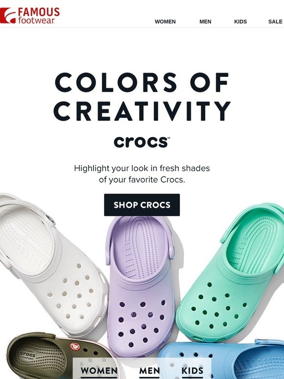 famous footwear mens crocs