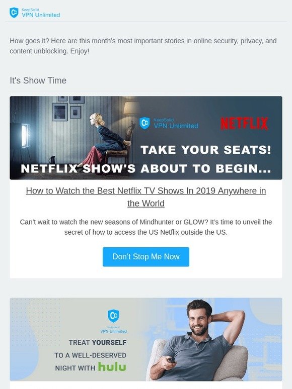 💬Talk of the Month: Watch US Netflix and Hulu Anywhere in the World