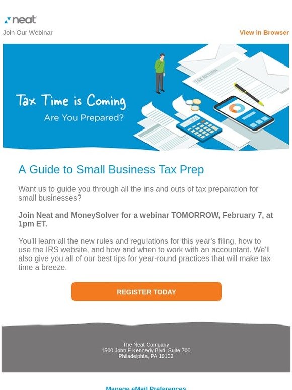 Tomorrow - A Guide to Small Business Tax Prep