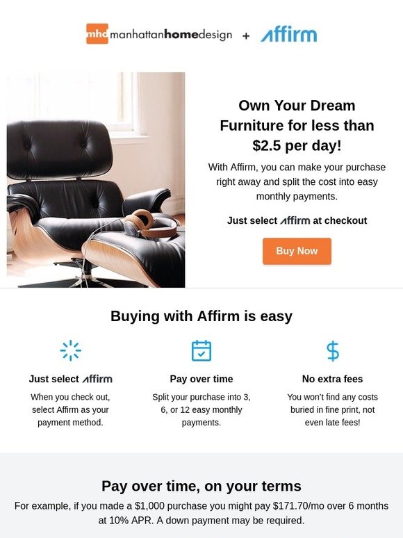 Manhattan Home Design Own the Eames Lounge Chair for less than 2 a