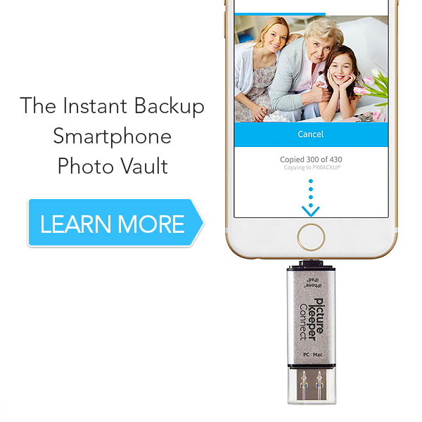 Hammacher Schlemmer The Instant Backup Smartphone Photo Vault Milled