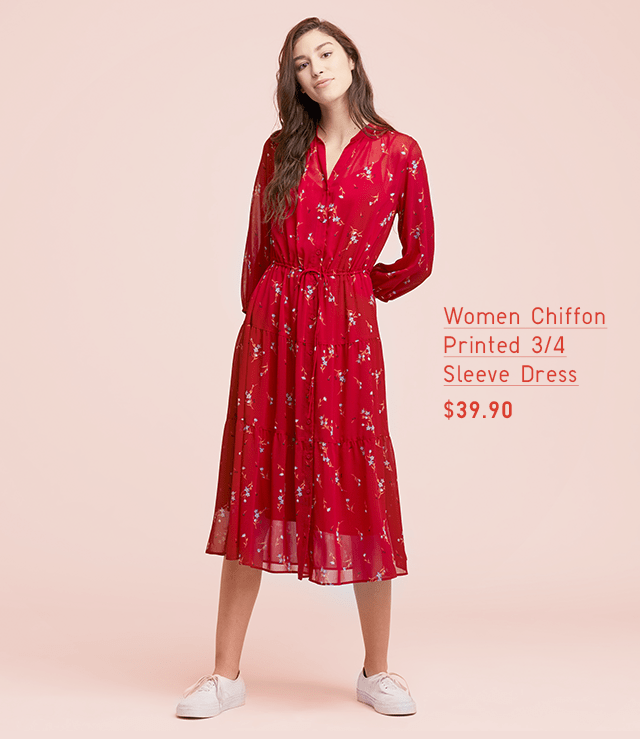 uniqlo chiffon dress