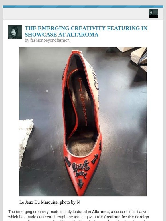 [New post] THE EMERGING CREATIVITY FEATURING IN SHOWCASE AT ALTAROMA