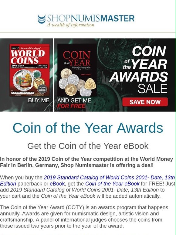 Coin of the Year Awards Sale