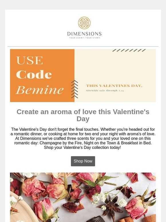 We believe scent changes the mood - Sitewide Sale this Valentine's Day