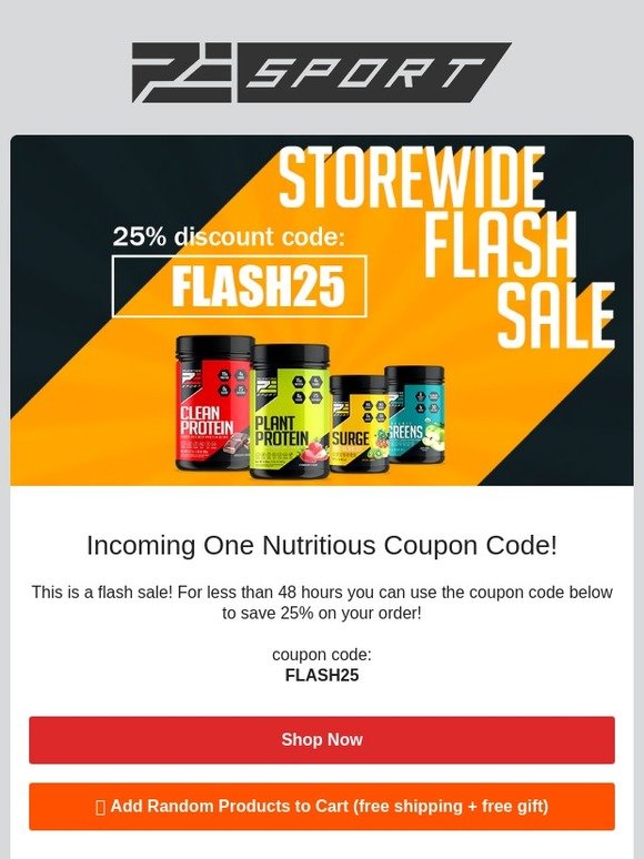 Flash Sale! (now includes a randomizer button)