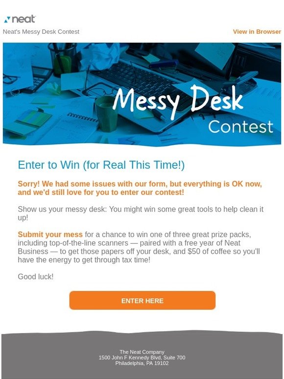 CORRECTION: Show Us Your Messy Desk!