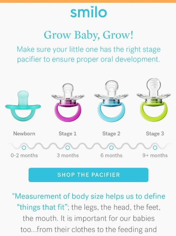 Smilo Baby: Does your BABY need the next size PACIFIER?
