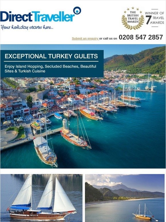 👉 Exceptional Direct Traveller Turkey Gulets With Great Savings!