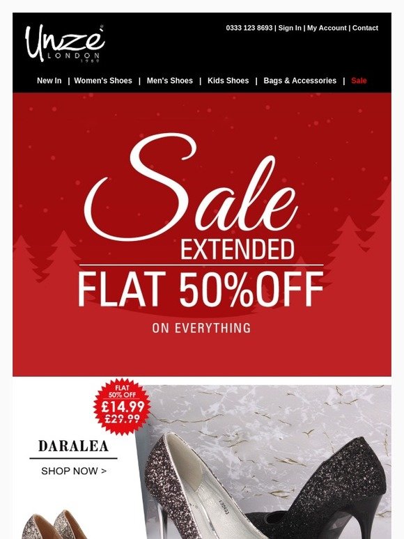 unze london flat 50 off