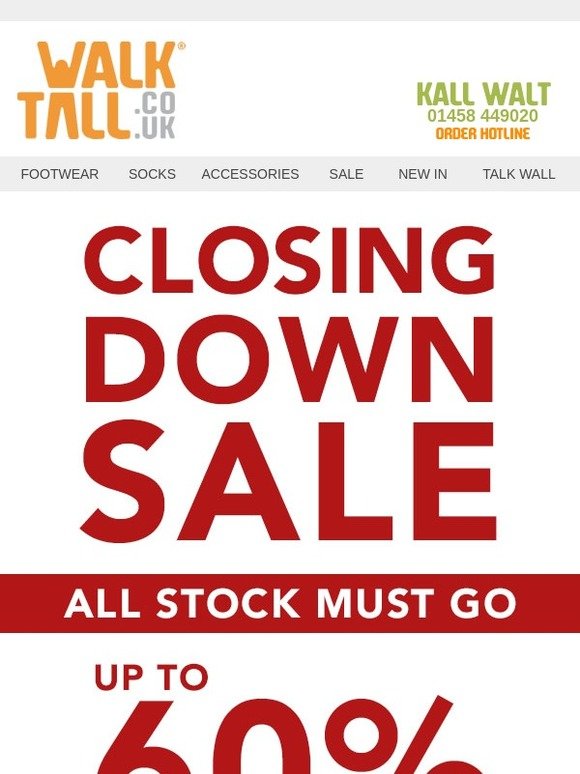 Free delivery offer ends tonight + Everything must go!
